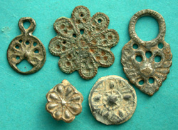 Avar, Clothing Clasps and Jewelry, Flower designs, 6th-8th Cent AD, 5-Pack!